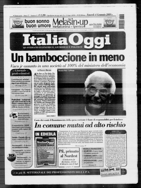 Italia oggi : quotidiano di economia finanza e politica